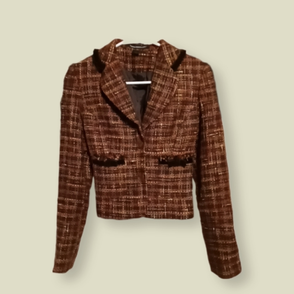 Express Tweed Cropped Blazer - Picture 3 of 8